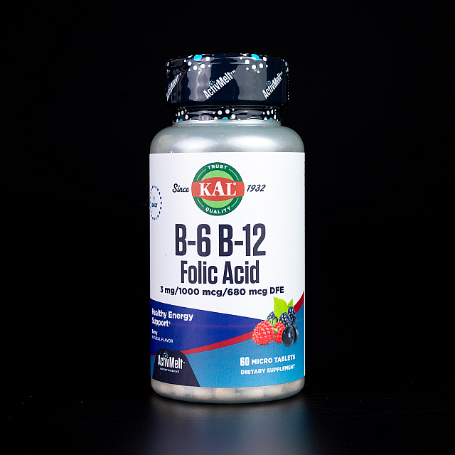 B-6 B-12 Folic Acid (60 micro tabs) Berry