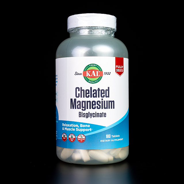 Chelated Magnesium Bisglycinate 315 mg (105 mg per Tablet)	(180 tabs)