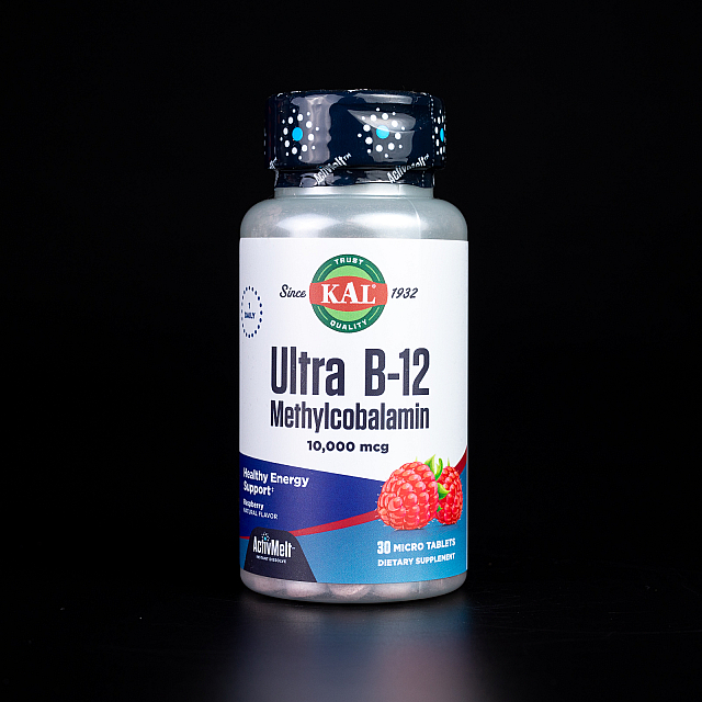 Ultra B-12 Methylcobalamin 10,000 mcg (30 micro tabs) Raspberry