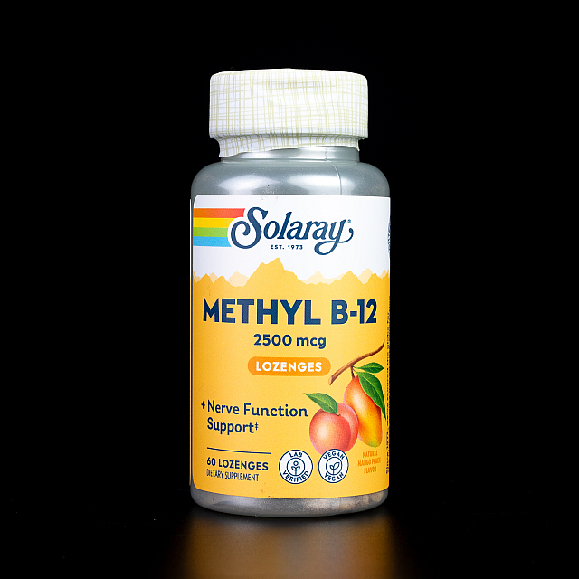 Methyl B-12 2,500 mcg (60 lozenges) Natural Mango Peach  
