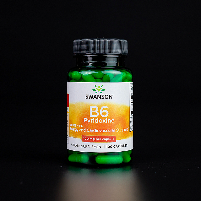 B-6 Pyridoxine 100 mg (100 caps)  