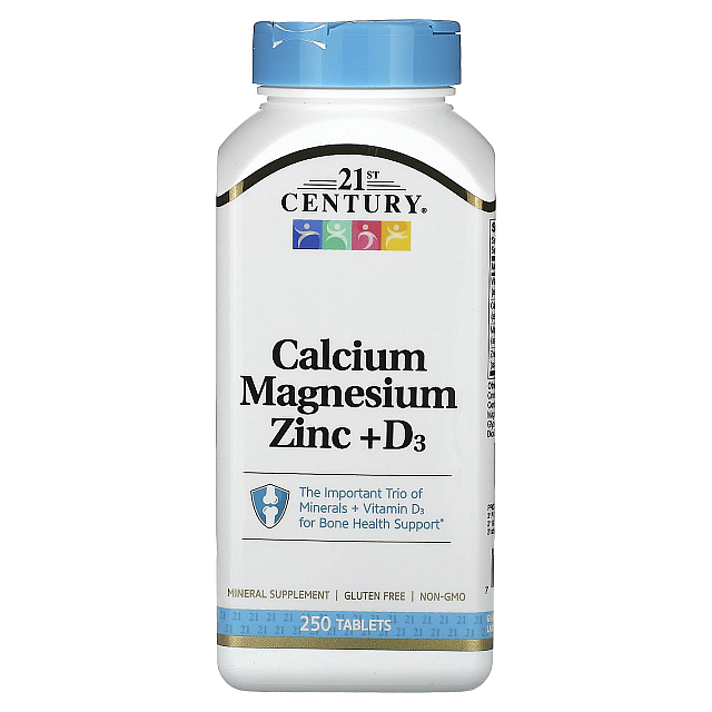 Calcium Magnesium Zinc + D3 (250 tabs)  