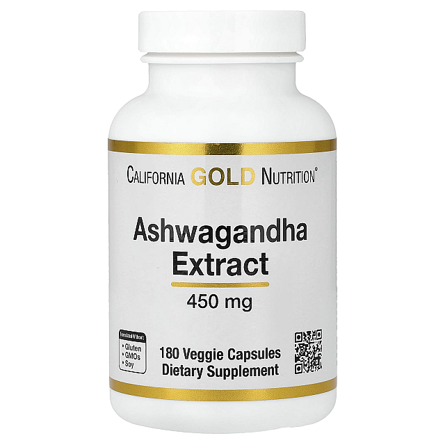 Ashwagandha 450 mg	 (180 Veggie Capsules)