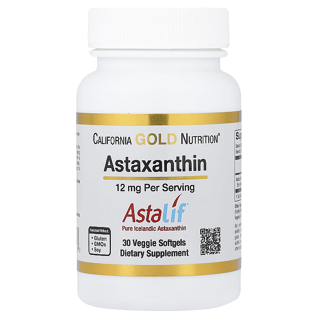Astaxanthin Astalif Pure Icelandic, 12 mg (30 Veggie Softgels)
