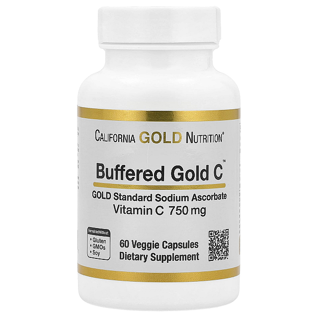 Buffered Gold C, GOLD Standard Sodium Ascorbate  (60 Veggie Capsules)