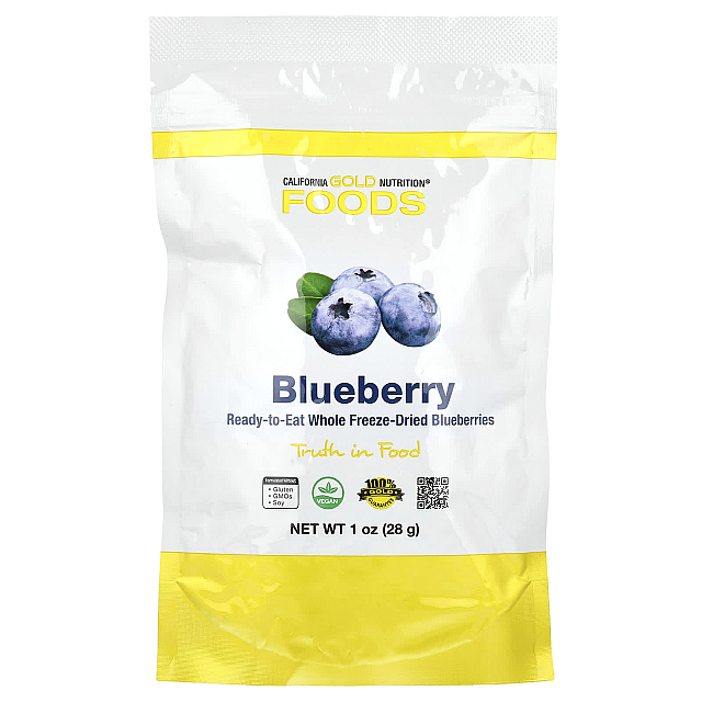 Freeze-Dried Blueberry Ready to Eat Whole Freeze-Dried Berries (28 g)	Blueberry
