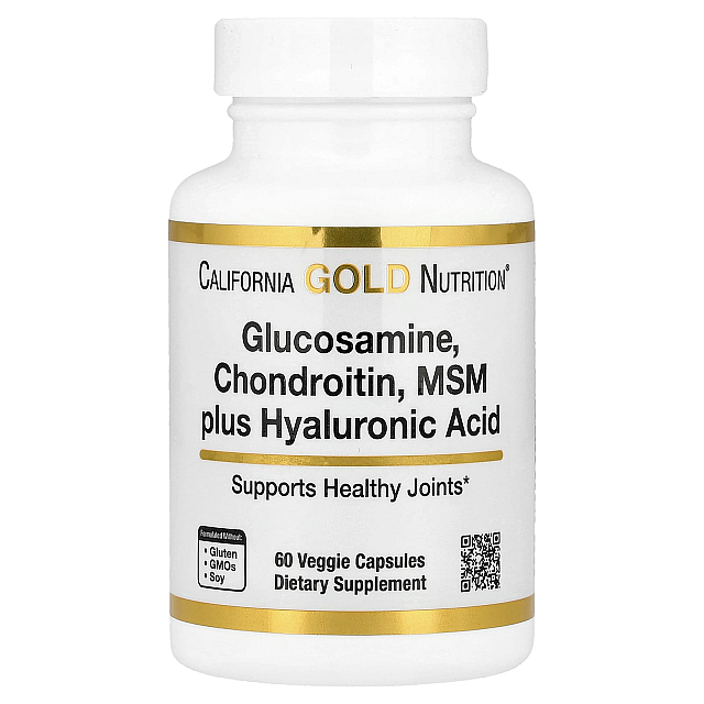 Glucosamine, Chondroitin, MSM Plus Hyaluronic Acid	(60 Veggie Caps)