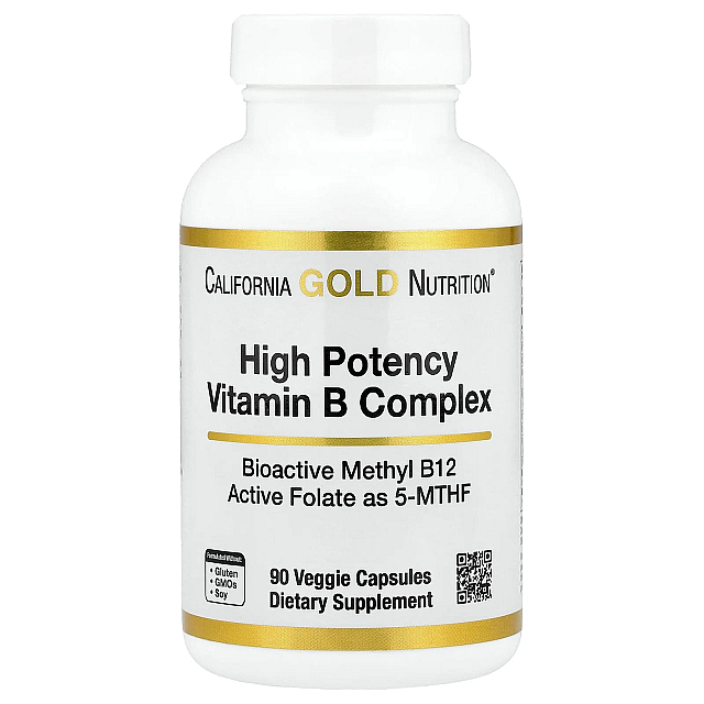 Vitamin B Complex with Thiamin HCI, Niacin, Pantothenic Acid and Inositol	(90 Veggie Capsules)