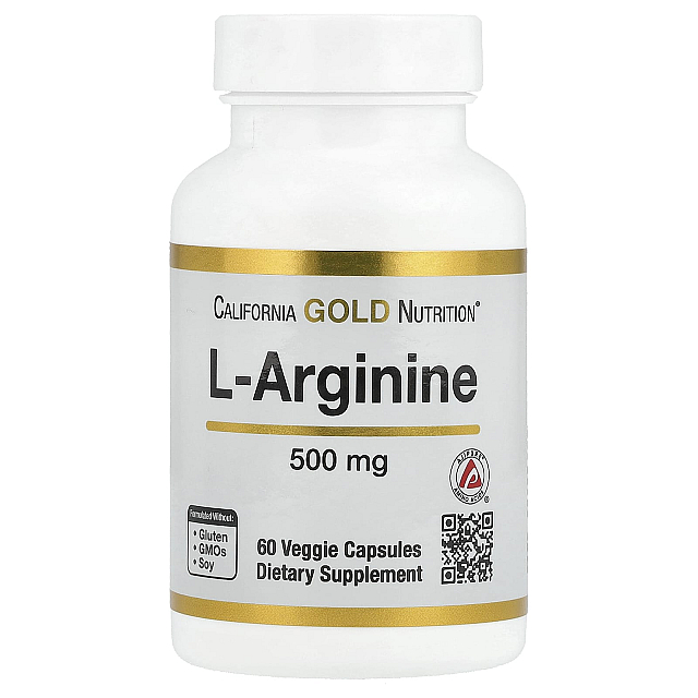 L-Arginine 500 mg (60 Veggie Capsules)