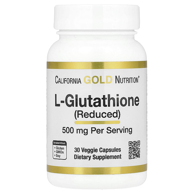 L-Glutathione (Reduced) 500 mg (30 Veggie Capsules)