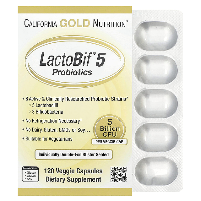 LactoBif Probiotics 5 Billion (120 veg caps)  