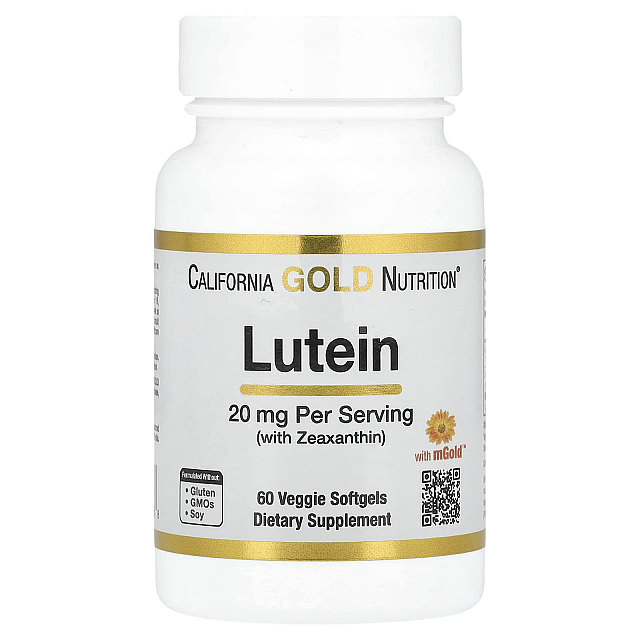 Lutein with Zeaxanthin from Marigold Extract 20 mg	(60 Veggie Softgels)