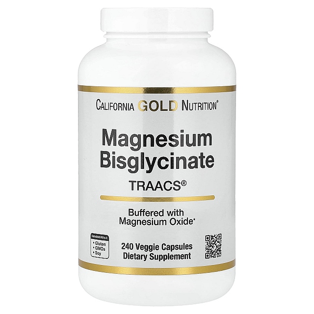 Magnesium Bisglycinate Formulated with TRAACS 100 mg per Cap	(240 Veggie Capsules)