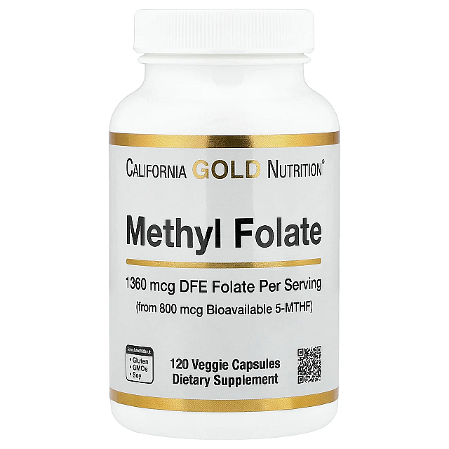 Methyl Folate and Vitamin C (120 Veggie Capsules)