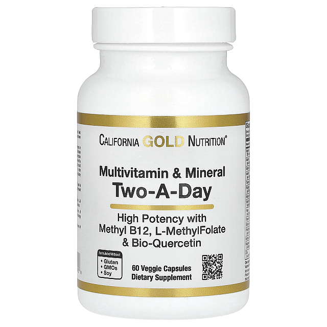 Multivitamin and Mineral Two-A-Day (60 Veggie Capsules)