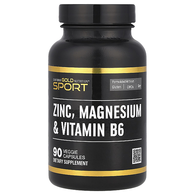 Zinc, Magnesium and Vitamin B6	(90 Veggie Capsules)