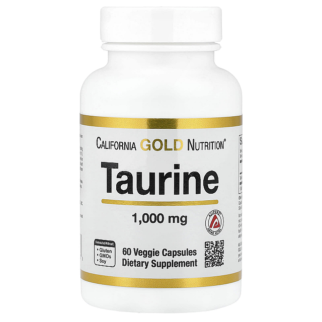 Taurine 1000 mg Double Strength (60 Veggie Capsules)  