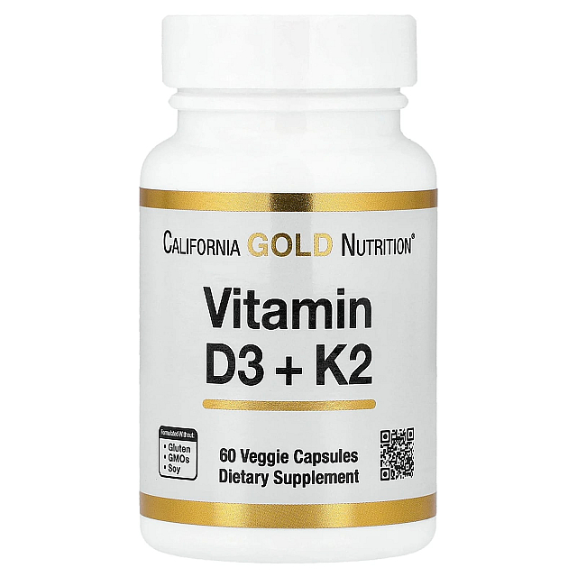 Vitamin D3 + K2 (60 Veggie Capsules)