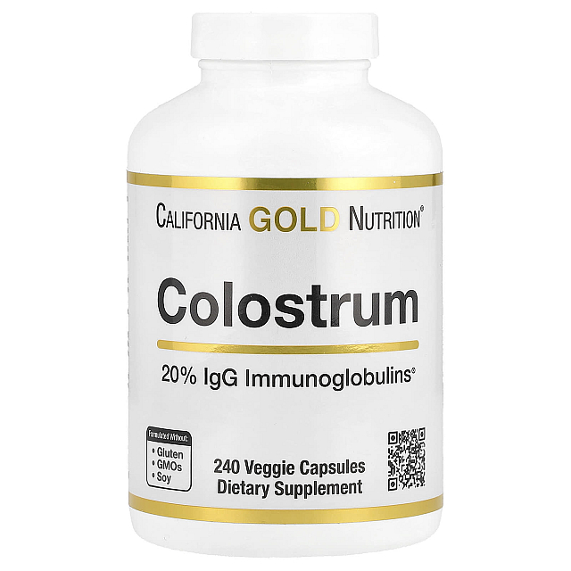 Colostrum with 20 IgG Immunoglobulins (240 Veggie Capsules)