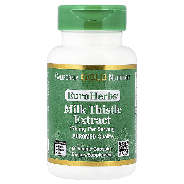 Milk Thistle Extract Euromed Quality 175 mg	(60 Veggie Capsules)