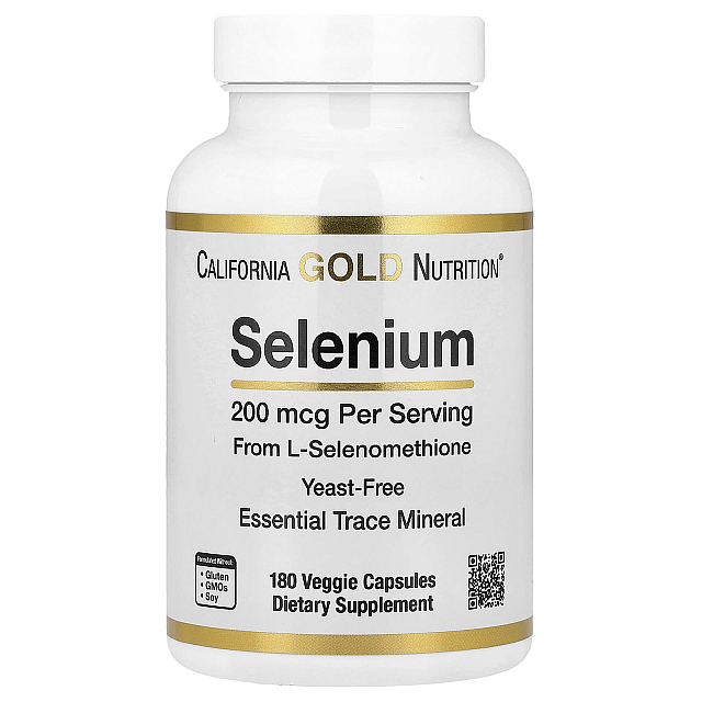 Selenium Yeast-Free 200 mcg (180 Veggie Capsules)