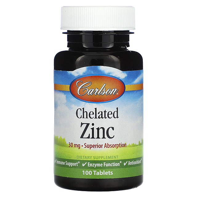 Chelated Zinc 30 mg (100 tabs)  