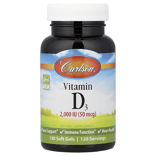Vitamin D3 50 mcg 2 000 IU (120 Soft Gels)