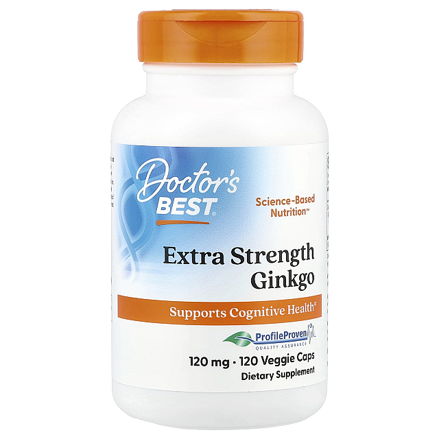 Extra Strength Ginkgo 120 mg 	(120 Veggie Caps)