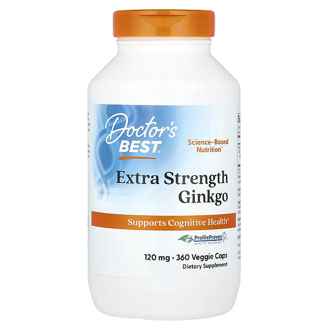 Extra Strength Ginkgo 120 mg 	(360 Veggie Caps)