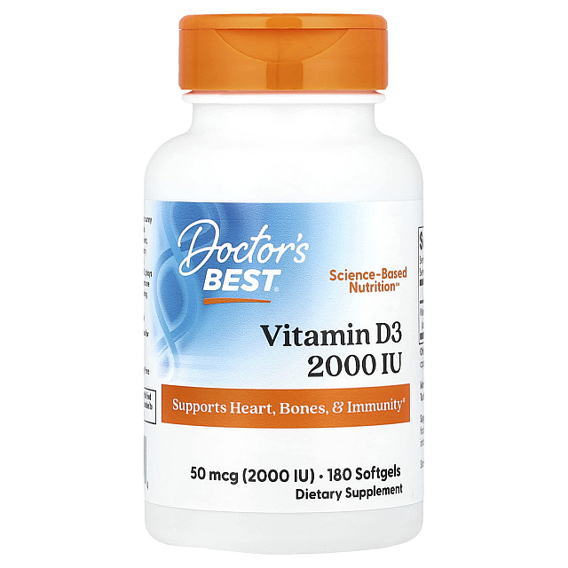 Vitamin D3 50 mcg (2,000 IU) (180 Softgels)