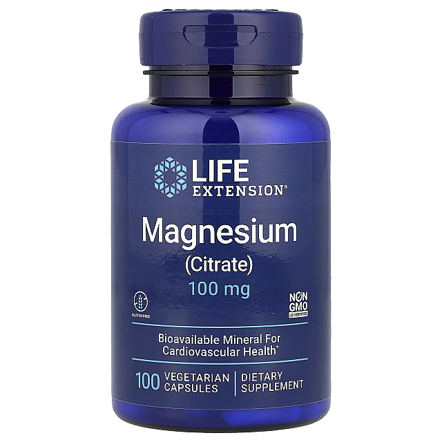 Magnesium (Citrate) 100 mg (100 Vegetarian Capsules)