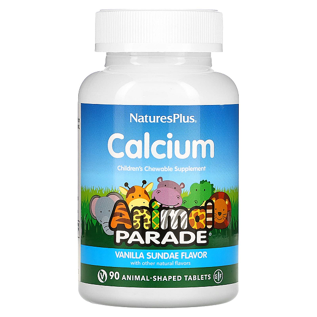 Calcium, Childrens Chewable Supplement	(90 Animal-Shaped Tablets) Vanilla Sundae