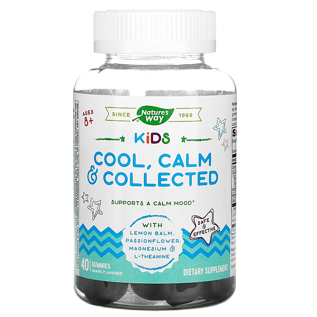 Kids Cool, Calm and Collected, Ages 8 + Grape (40 Gummies)