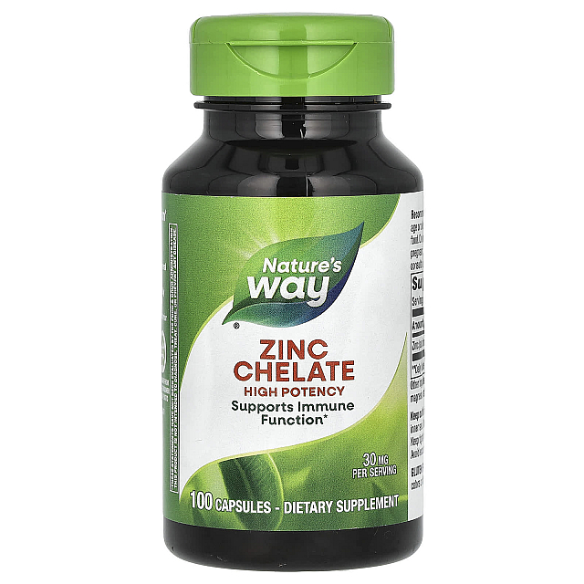 Zinc Chelate, 30 mg (100 Capsules)