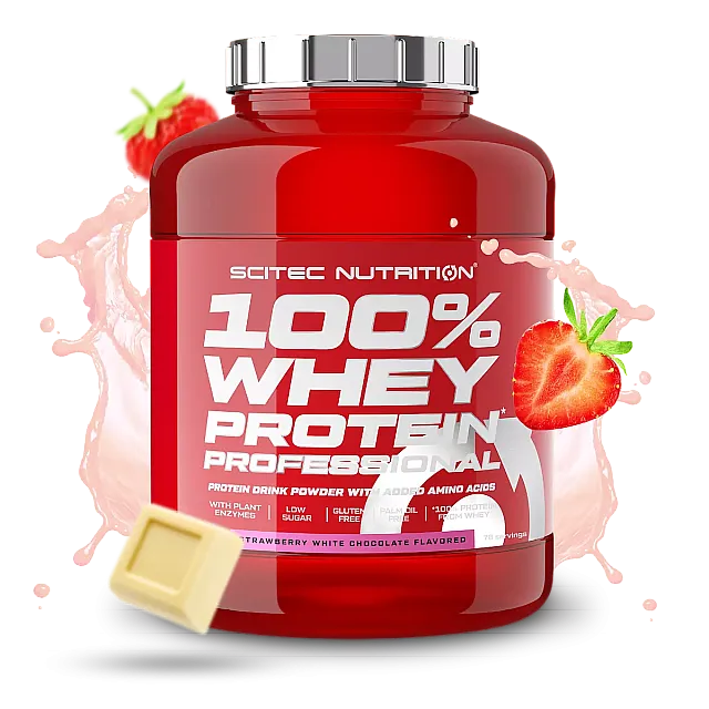 100% Whey Protein Professional (2,3 kg) White chocolate-strawberry 
