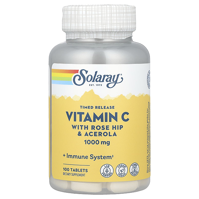 Vitamin C with Rose Hips, Ace Timed Release 1000mg	(100 tabs)