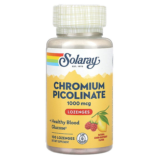 Chromium Picolinate 1000 mg (100 lozenges) Natural Lemon-Raspberry