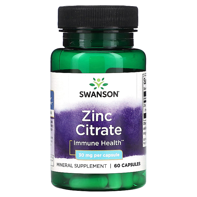 Zinc Citrate 30 mg (60 caps)  