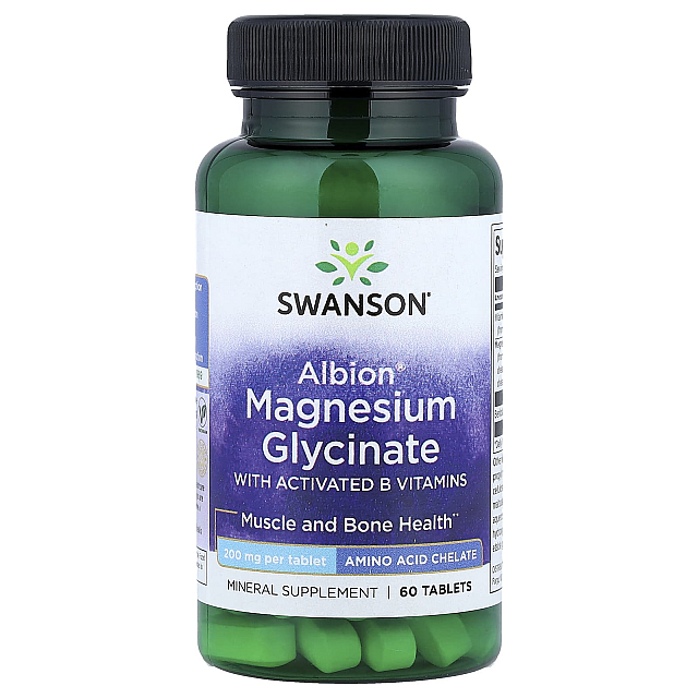 Albion Magnesium Glycinate with Activated B Vitamins (60 Tablets)