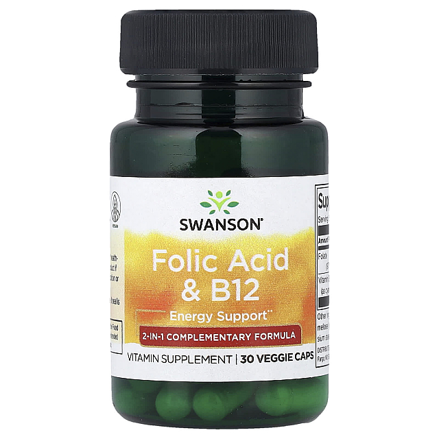 Folic Acid and B12 (30 Veggie Caps)