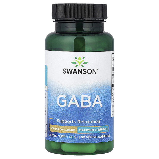 GABA 750 mg (60 Veggie Capsules)