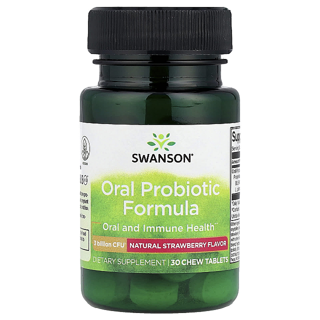 Oral Probiotic Formula 3 Billion CFU (30 Chew Tablets) Natural Strawberry