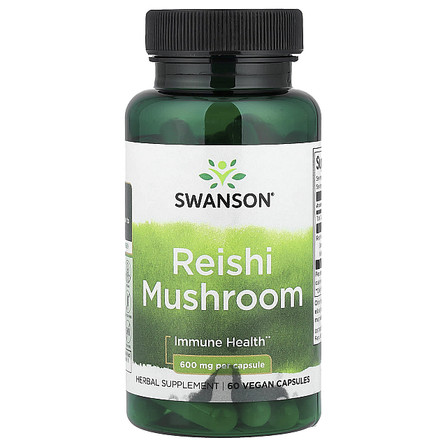 Reishi Mushroom 600 mg	(60 Vegan Capsules)