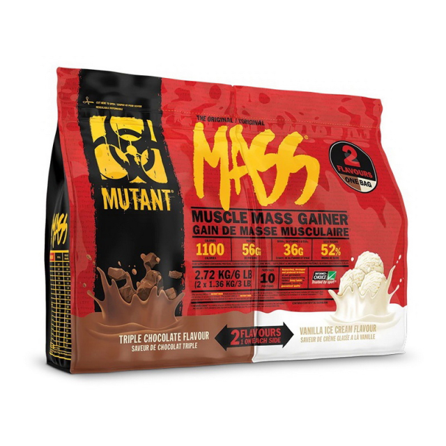 Mutant Mass 2 Flavours one bag (2,72) triple chocolate & vanilla ice cream 