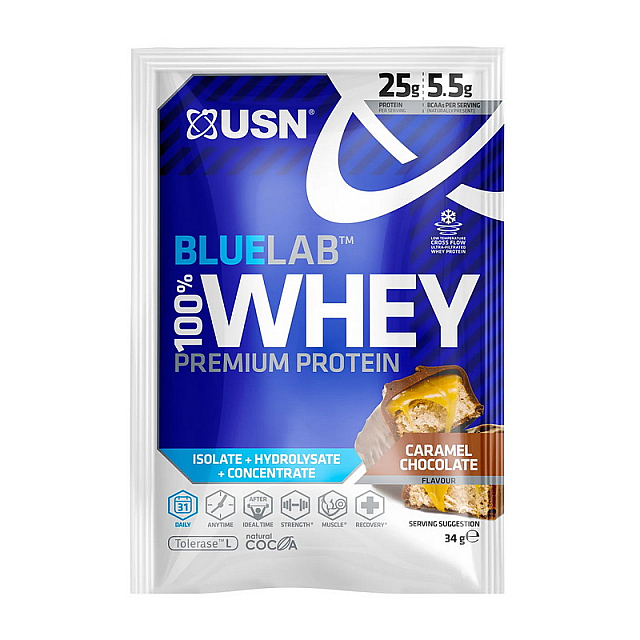 Blue Lab 100% Whey Premium Protein (34 g)  Chocolate-caramel