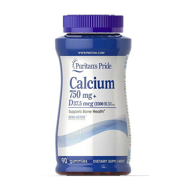 Calcium 750 mg + D 37,5 mcg (90 gummies)  