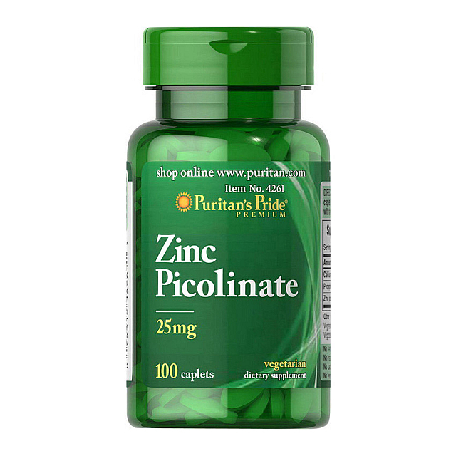 Zinc Picolinate 25 mg (100 caplets)  