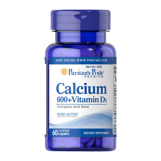 Calcium 600+ Vitamin D3 (60 caplets)  