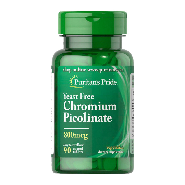 Chromium Picolinate 800 mcg Yeast Free (90 tablets)  