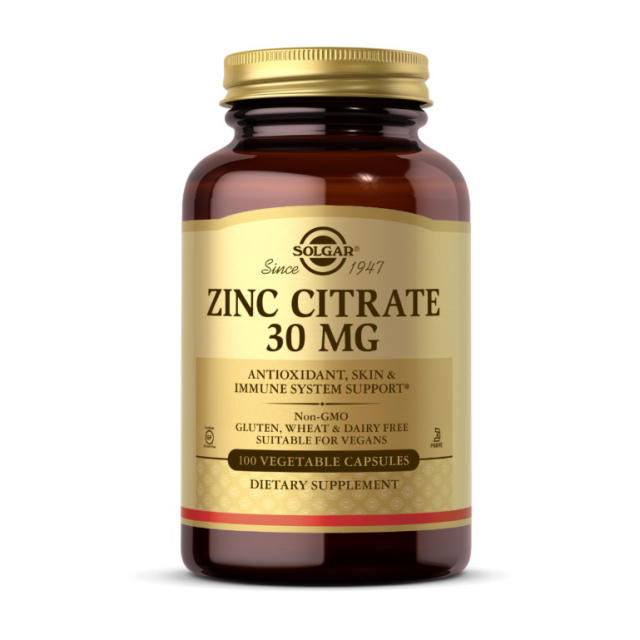 Zinc Citrate 30 mg (100 veg caps)  